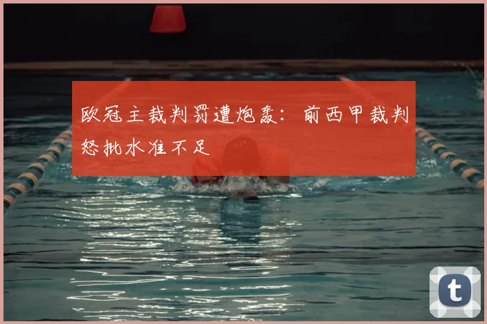 欧冠主裁判罚遭炮轰：前西甲裁判怒批水准不足